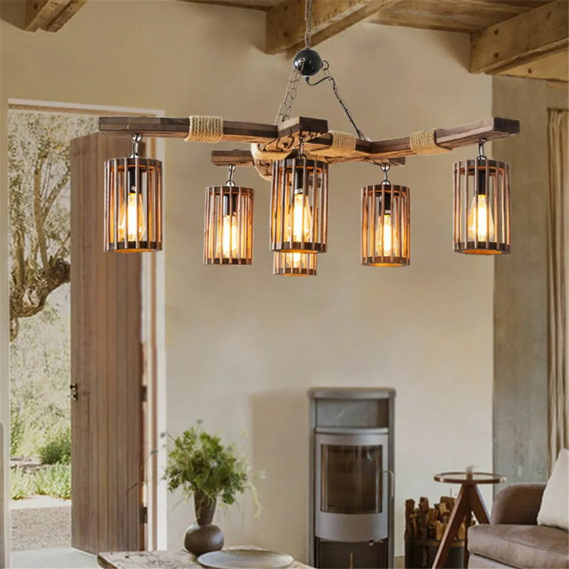 Luminaire suspendu pour îlot de cuisine 6 lumières Chowdhury