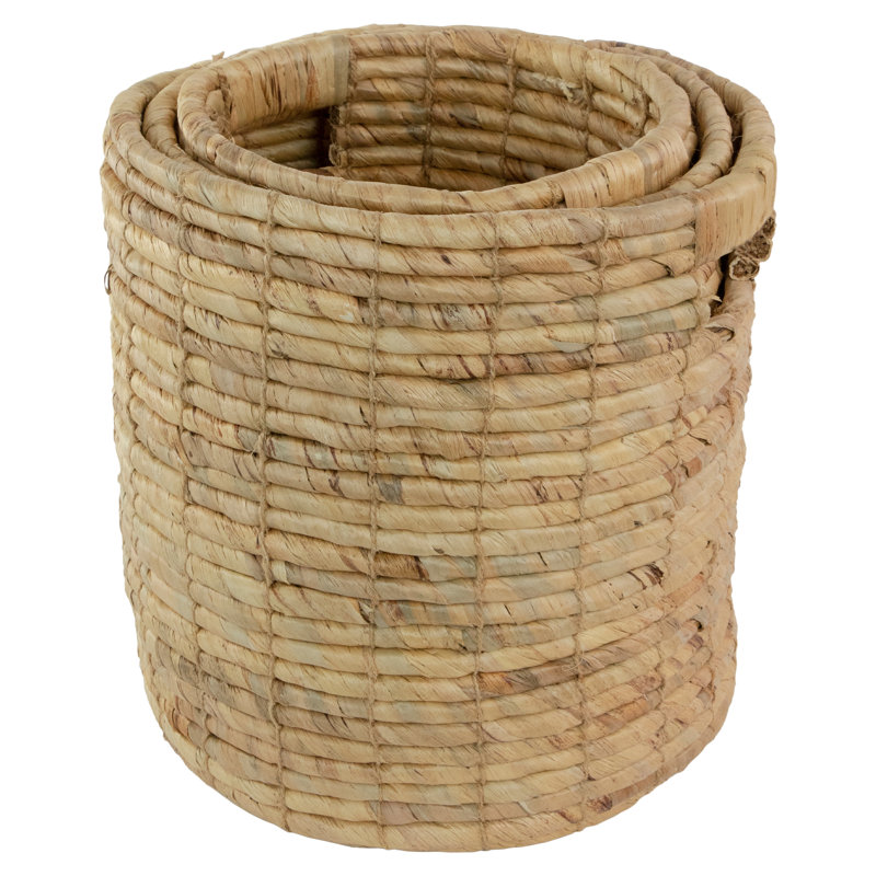 Table naturelle et paniers de ruppie maritime, Beige
