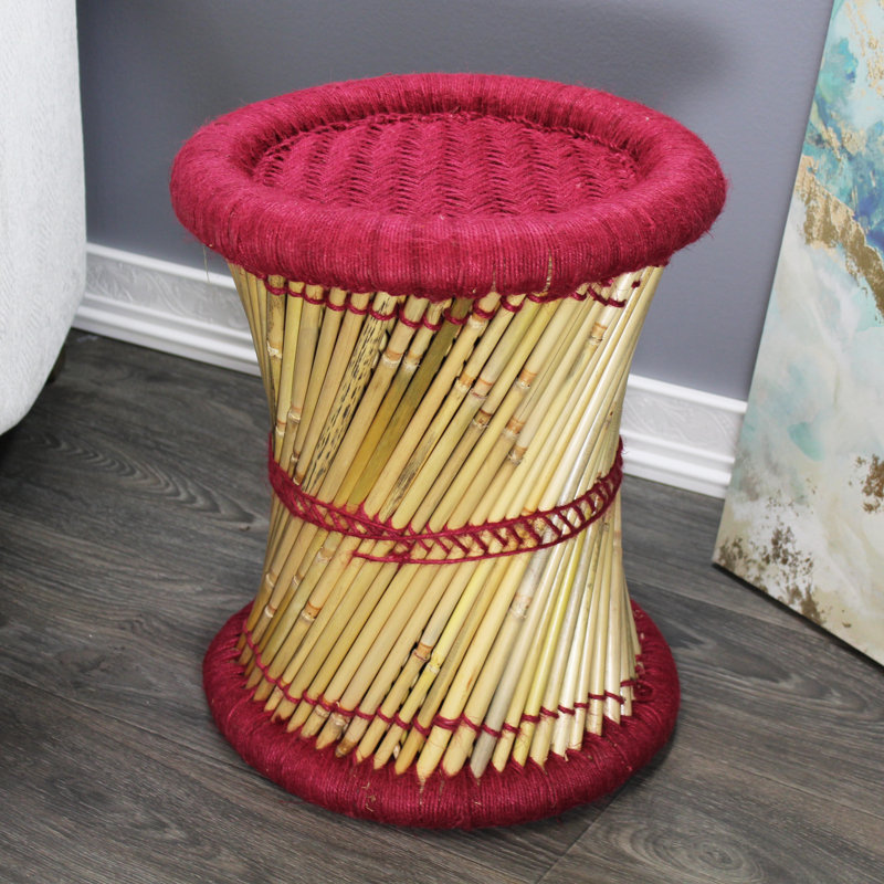 Tabouret d'appoint Barkhamsted Reed, Rose rouge