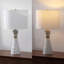 Lampe de table à DEL en fer sablier / fer de style contemporain Art Deco Artezz 24 "