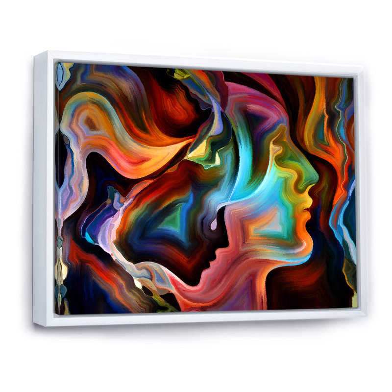 «Realms of Inner Iii», reproduction sur toile flottante, H 30 po x l 40 po x P 1,5 po, Cadre blanc