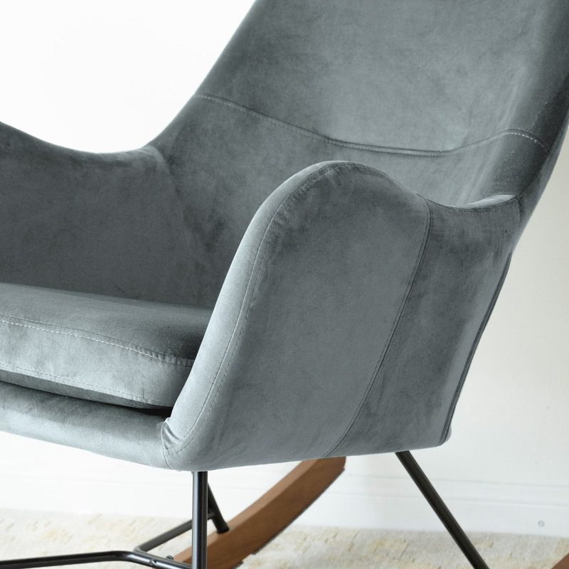 Chaise berçante Chelsea, Gris clair