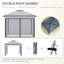 3.3 x 3.3m Grey Pop Up Gazebo with Zipped Mesh Sidewalls, Height Adjustable Garden Canopy Party Tent with Carry Bag-137542786