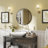 Round Wall Mirror with Aluminum Alloy Frame and Tempered Glass, Modern Bathroom Vanity Mirror-2137109784-2137109785