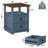 Azella Frame 2 End Table Set with Storage and Built-In Outlets-842143930