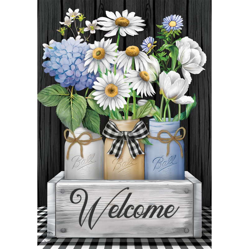 Drapeau de la maison de printemps, White/Dark Grey Spring
