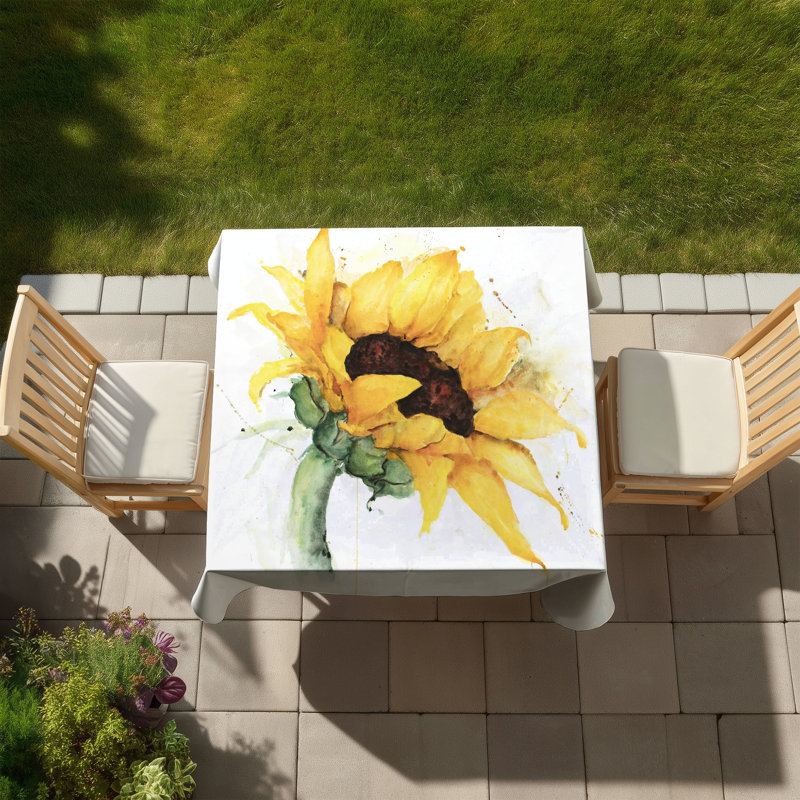 Rustic Sunflower Tablecloth - Indoor/Outdoor Home Decor
