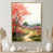 Toile avec cadre flottant or