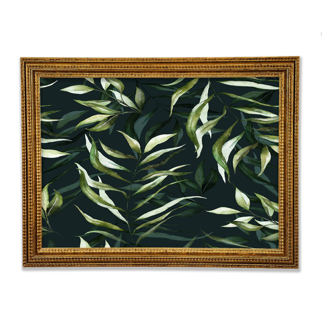 Gerahmtes Wandbild Green Leaves Of Plenty