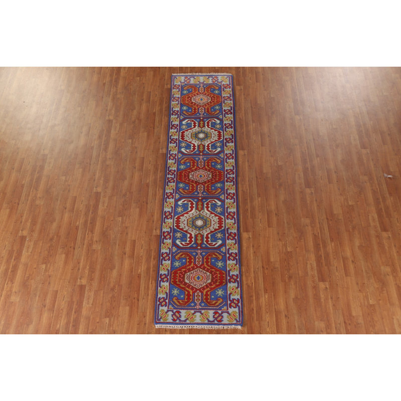 Tapis de couloir indien bleu 3 x 3