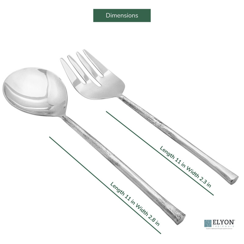 Ensemble de service à salade argenté Sardar