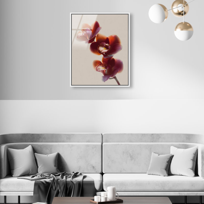 Warm Flowers I Print by Oliver Gal, 21" H x 17" W, White Floater Frame