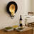 Decorative Round Wall Candle Holder for Home Decor Accent - Modern Pillar or Votive Candle Stand Wall Sconces for Entryway or Hallway - Black & Gold-89117363