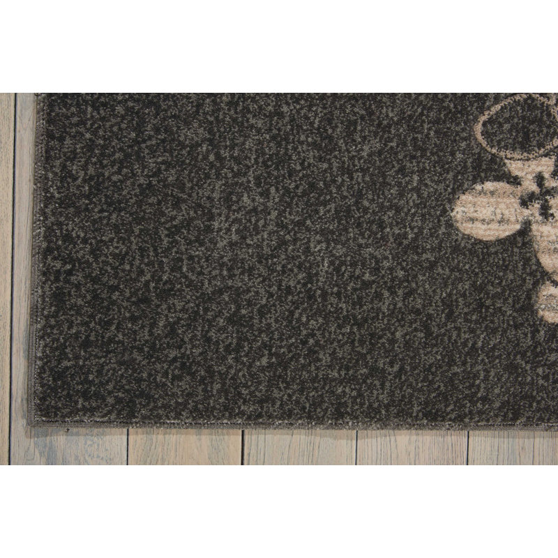 Tapis noir contemporain Ashli, Rectangle 7 pi 10 po x 10 pi 6 po