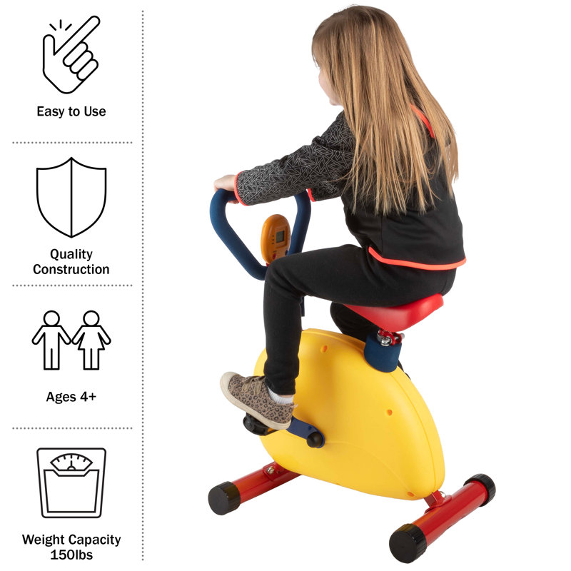 Kids Exercise Bike - Indoor Stationary Cycle Riding Toy with Adjustable Seat