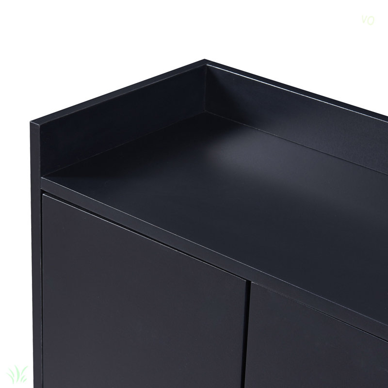 Modern Sideboard Elegant Buffet Cabinet With Large Storage Space For Dining Room, Entryway, Black