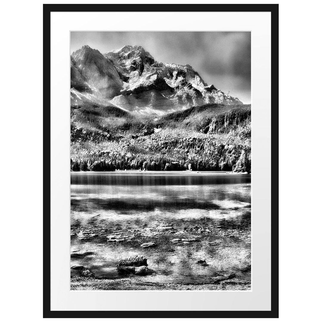 Gerahmtes Poster Landschaft Sonne Pflanzen