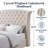 Button Tufted Wingback Velvet Upholstered Platform Bed with Storage Drawers, King, Cream Velvet-11630335-11630334
