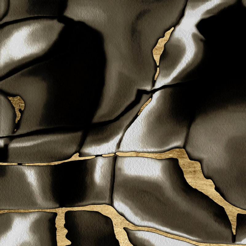 Golden Shimmer III by Alonzo Saunders - Wrapped Canvas Painting, 76cm H x 76cm W x 3.8cm D