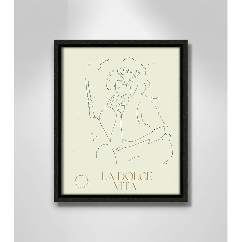«Dottie La Dolce Vita» par Permild & Rosengreen x Léon Spilliaert, H 11,5 po x l 9,5 po, Espresso
