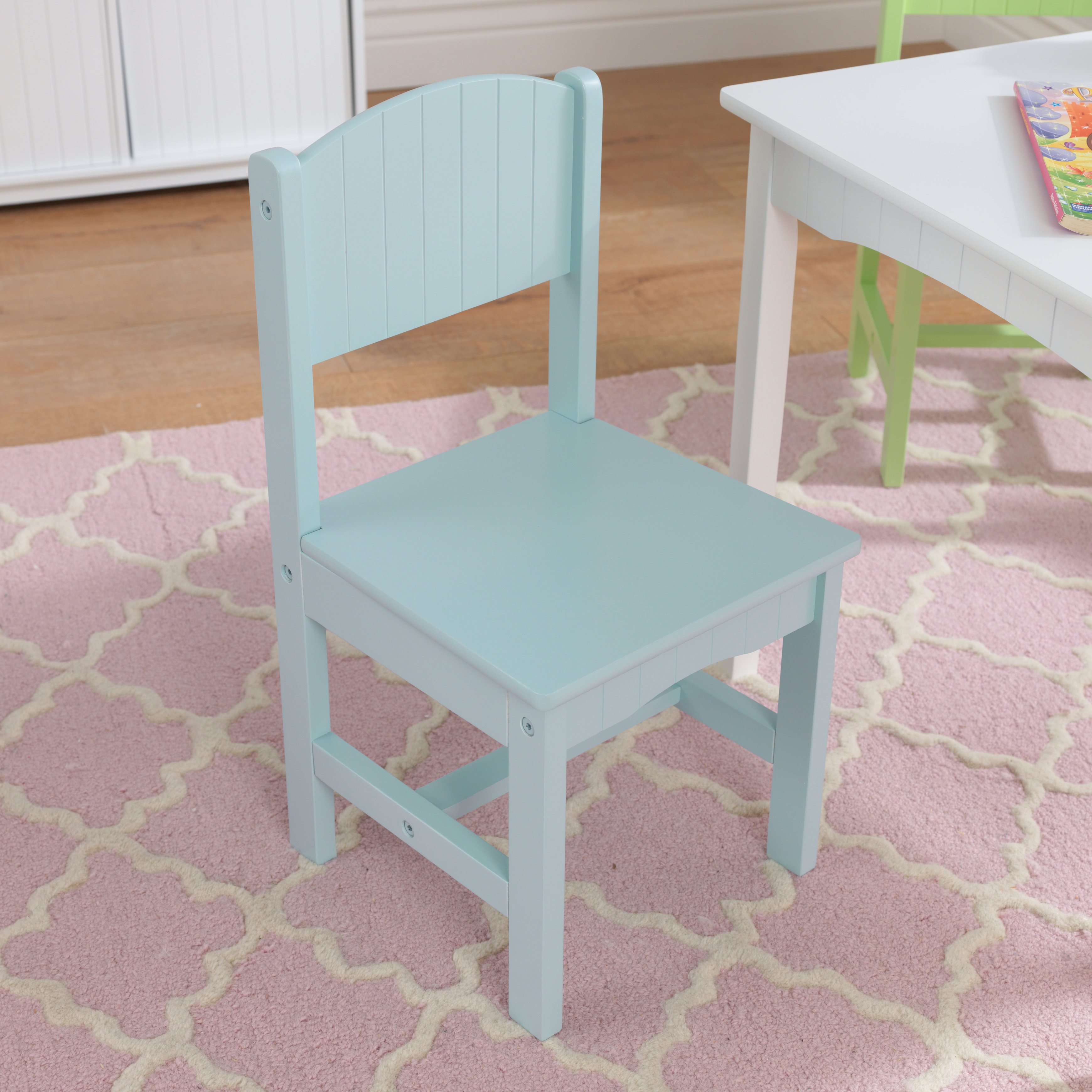 KidKraft Nantucket Children s Wooden Table 4 Chair Set Pastel Colors Reviews Wayfair