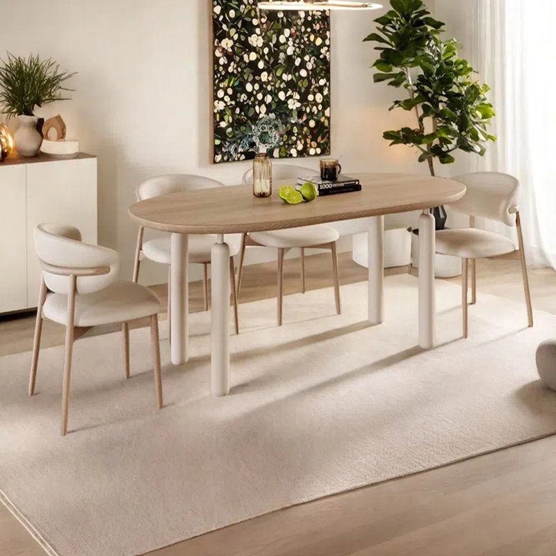 Table de salle à manger de style nordique minimalisme, H 29,53 po x L 55,12 po x l 27,56 po