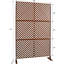 Paravent en métal 48 po H 76 po - Rouge rouille pour pelouse, balcon stable
