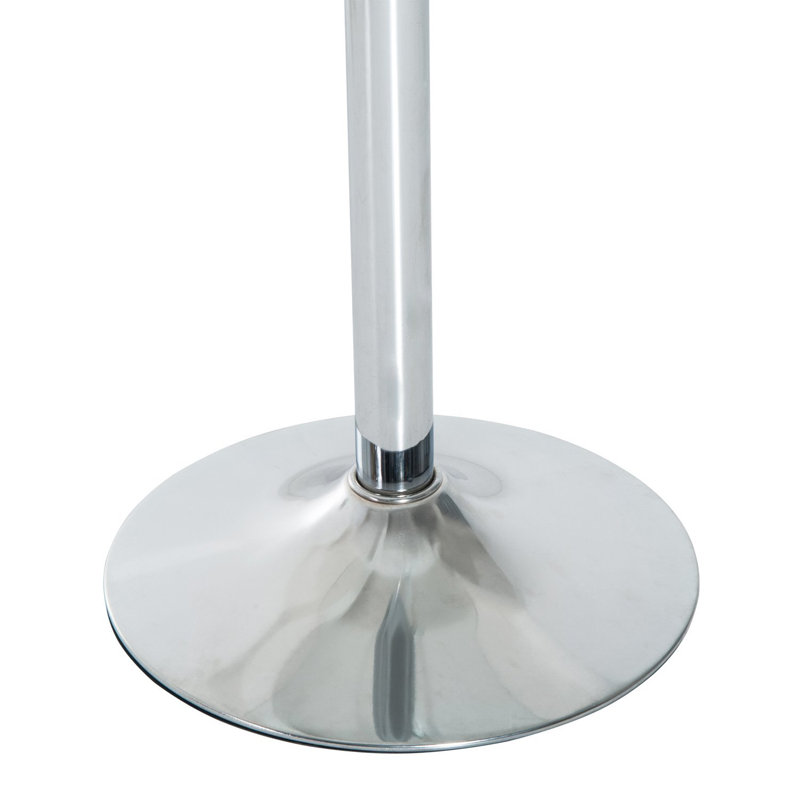 Veranda Round Glass Top Metal Base Dining Table, Clear