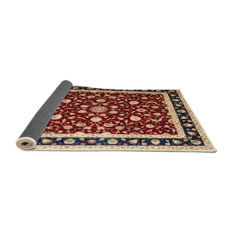 Tapis traditionnel rouge / noir Grimson, Rond 5 pi