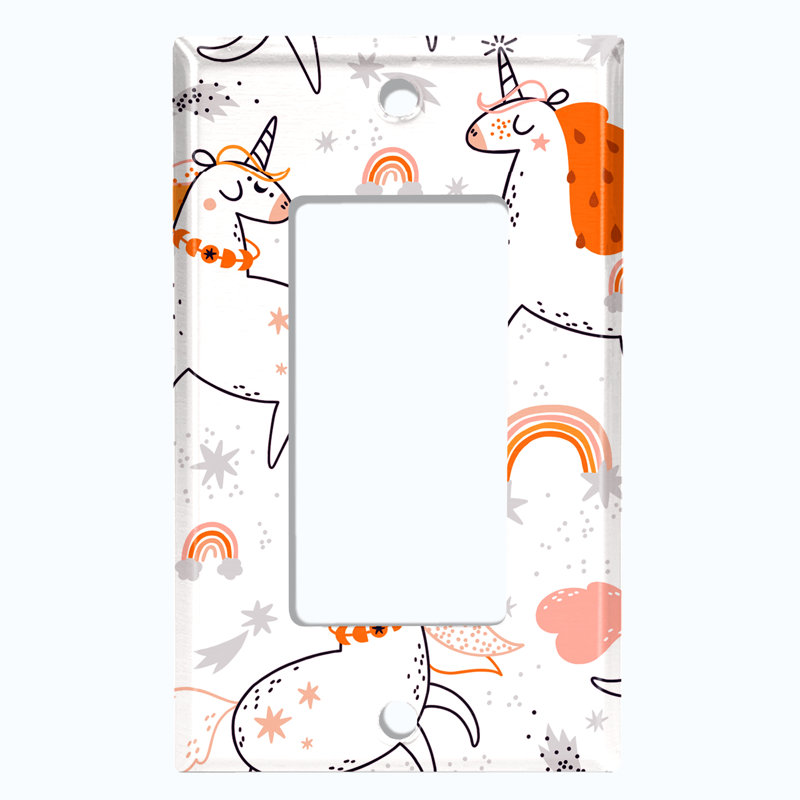 Patterned 1 - Gang Toggle Light Switch Standard Wall Plate