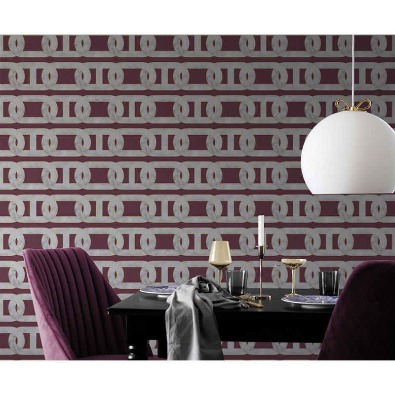 Shirlene 10m x 52cm Matte Paste the Wall Wallpaper Roll, Red