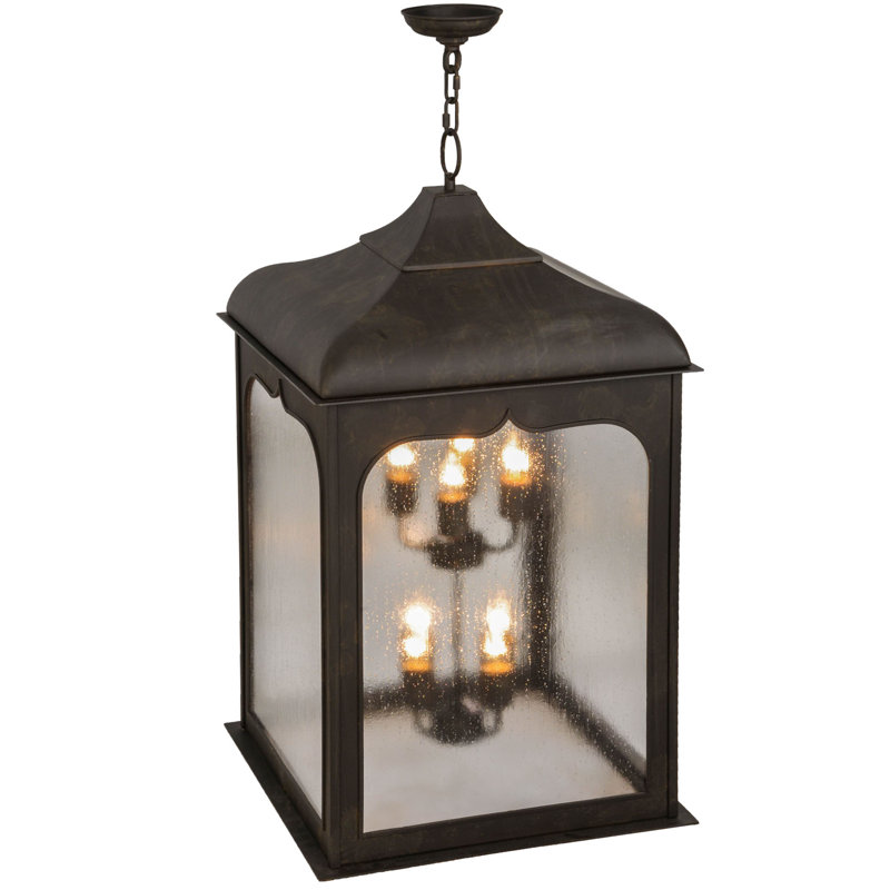 Lustre à niveaux 8 lumières lanterne Daulton