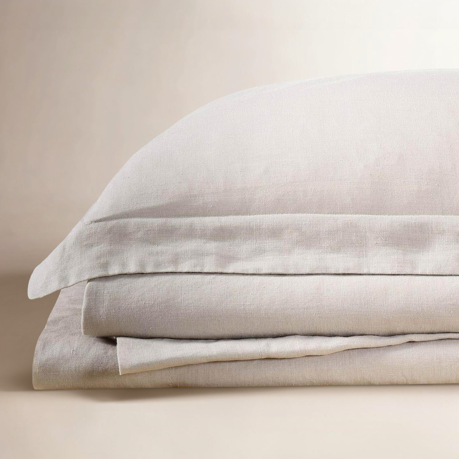 Nena 100% Linen Standard Sheet Set, Natural, Cal. King