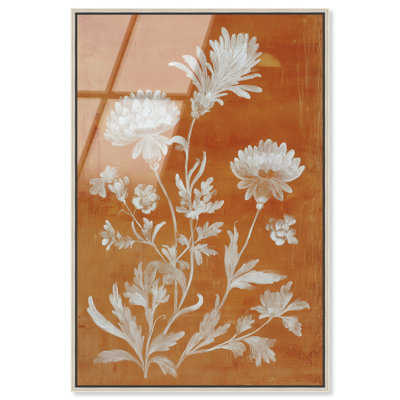 «Chrysanthemum I», reproduction d'art acrylique encadrée par Art Remedy, cadre argenté, 24 x 36