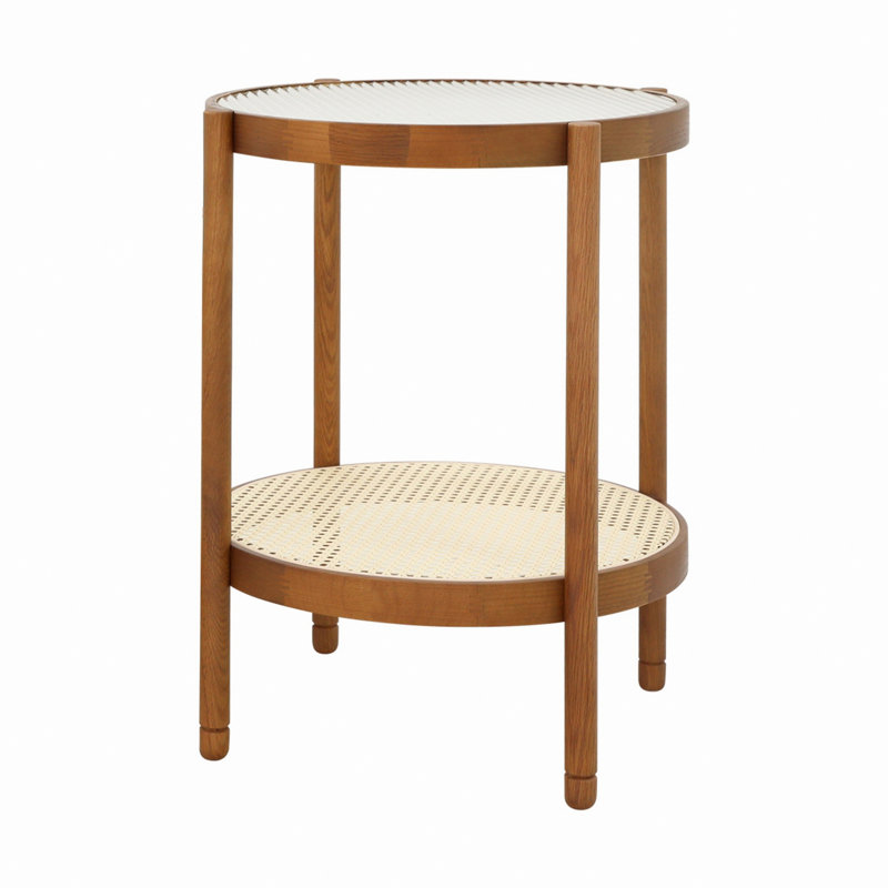 Table ronde, table de bout latérale pour le salon, chambre à coucher