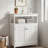 Freestanding Bathroom Cabinet, Floor Storage Cabinet, Bathroom Storage Cabinet White With Removable Shelf Shutter Doors