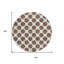 Tapis d'intérieur rond lavable à pois brun 8 pi