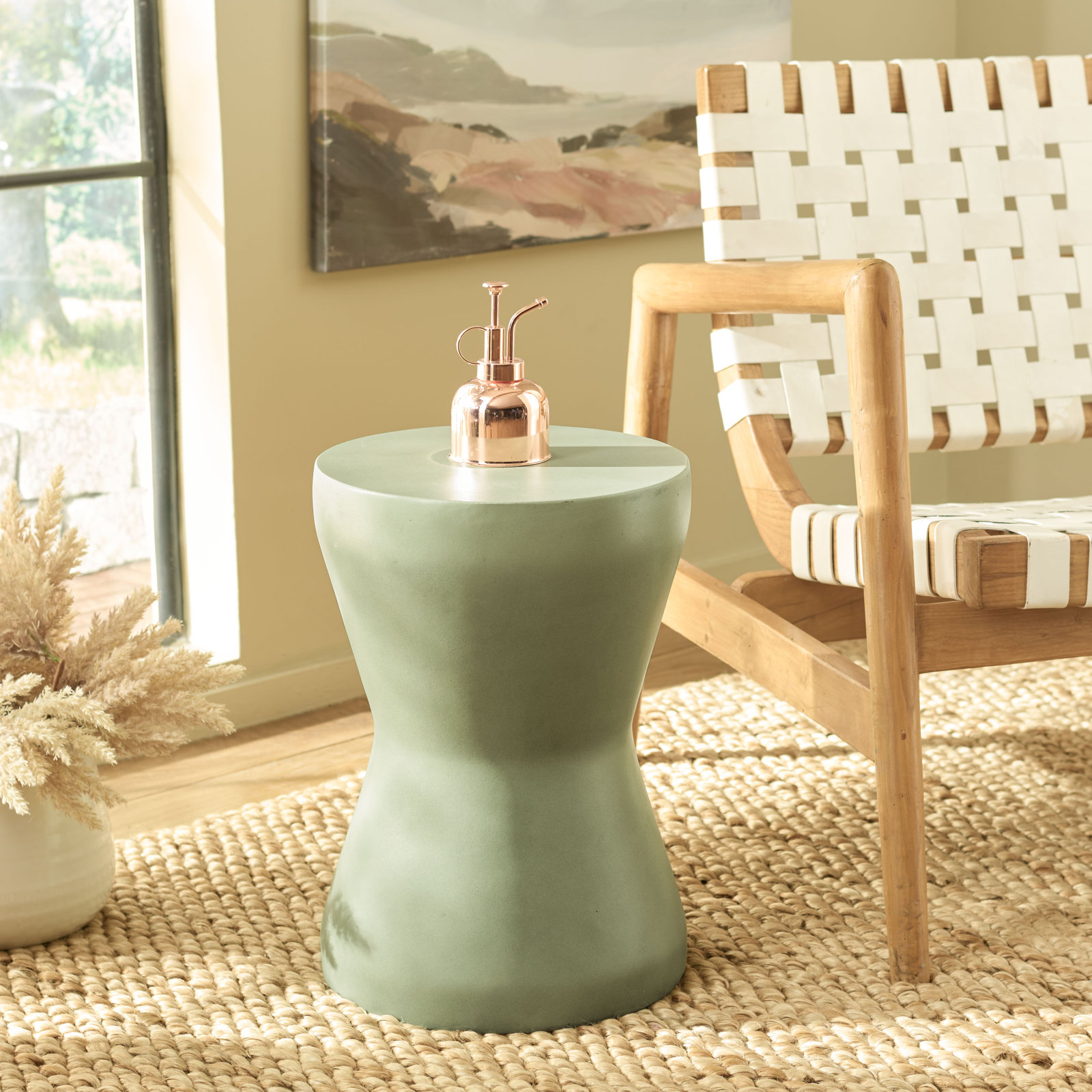 Zenni 12" Patio Side Table, Sage Green