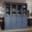 Armoire de cuisine haute 100% en bois massif avec portes en verre et 2 tiroirs, tablettes réglables, armoire de rangement modulaire de cuisine Pulcova, l 65 po x H 71,5 po-593923025