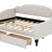 Full Size Upholstered Tufted Daybed With Drawers