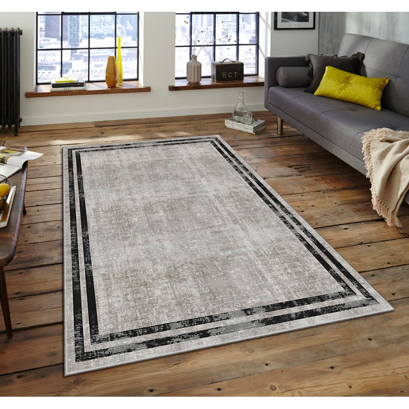 Luxurious Non-Slip Area Rug, 4.0 x 5.9 Feet, 100% Polyester, 740g/m² | Velvet Fabric with Digital Print | Easy-Clean Laminated Sponge Underside, Machine Washable | Perfect for Living Room, Bedroom & Home Decor