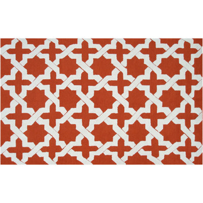Hand Hooked Geometric Indoor Rug