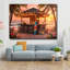 Art mural en verre trempé Tropical Beach Tiki Bar-186299100