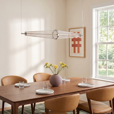 Alic 3 Light Acrylic Stainless Steel Dimmable LED Pendant