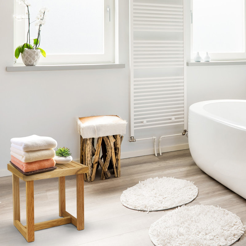 Wava 18'' W Wood Shower Bench