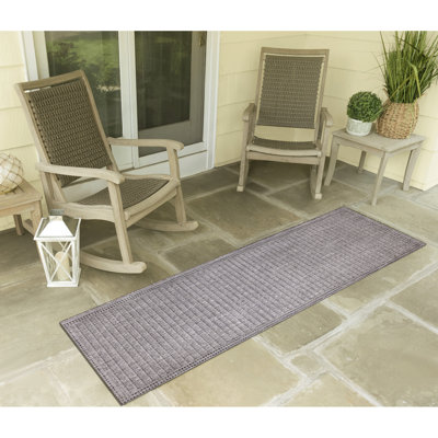 Tapis intérieur / extérieur gris anthracite Tukgahgo