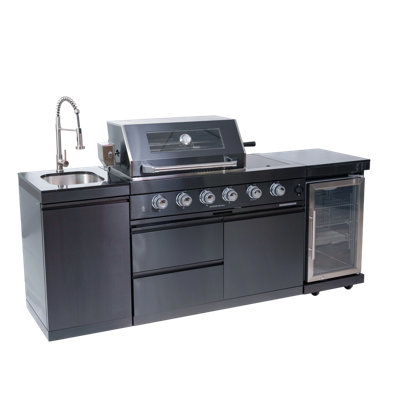 Conception de barbecue moderne en acier inoxydable à haute efficacité