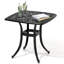 Damisha Cast Aluminum Square 21'' L x 21'' W Outdoor Bistro Table with Umbrella Hole