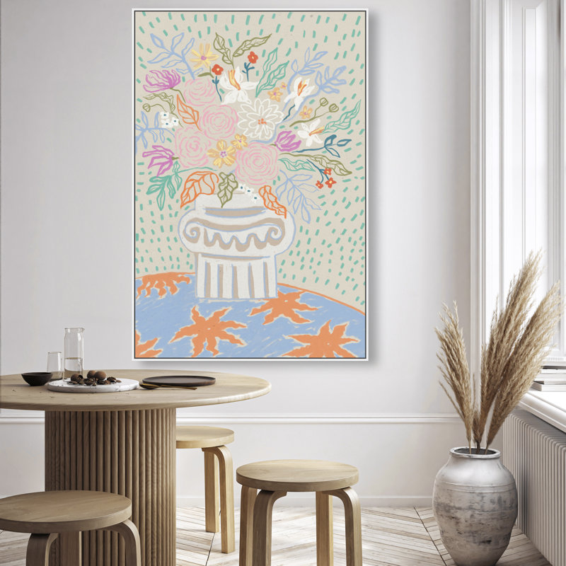 Summer Arrangement Print by Oliver Gal, 16"H x 11"W, White Floater Frame
