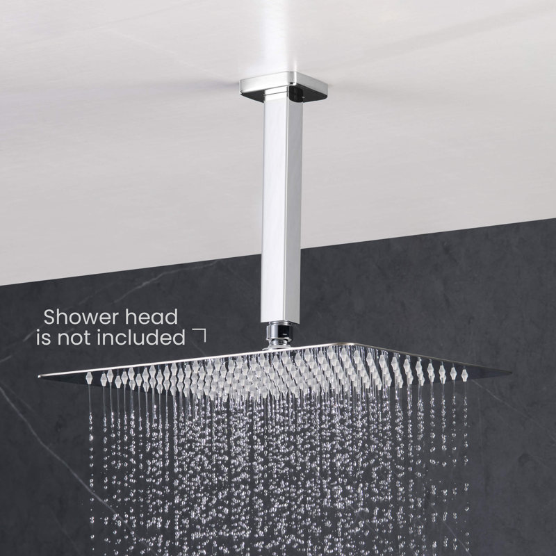 Cube avec bras de douche 8 po, Chrome